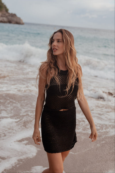 Luca Crochet Top Black