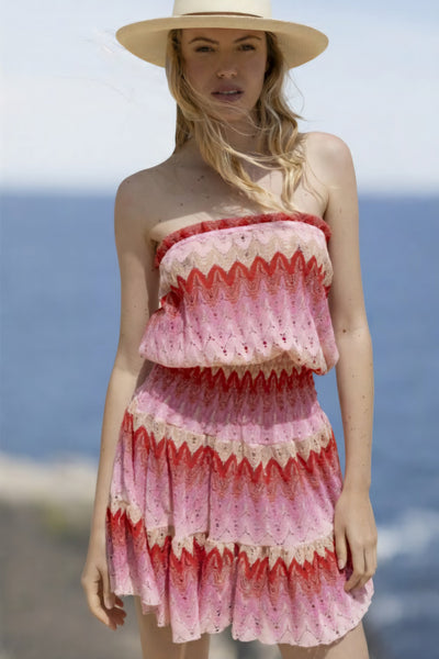 Robe Malibu en Maille Rouge