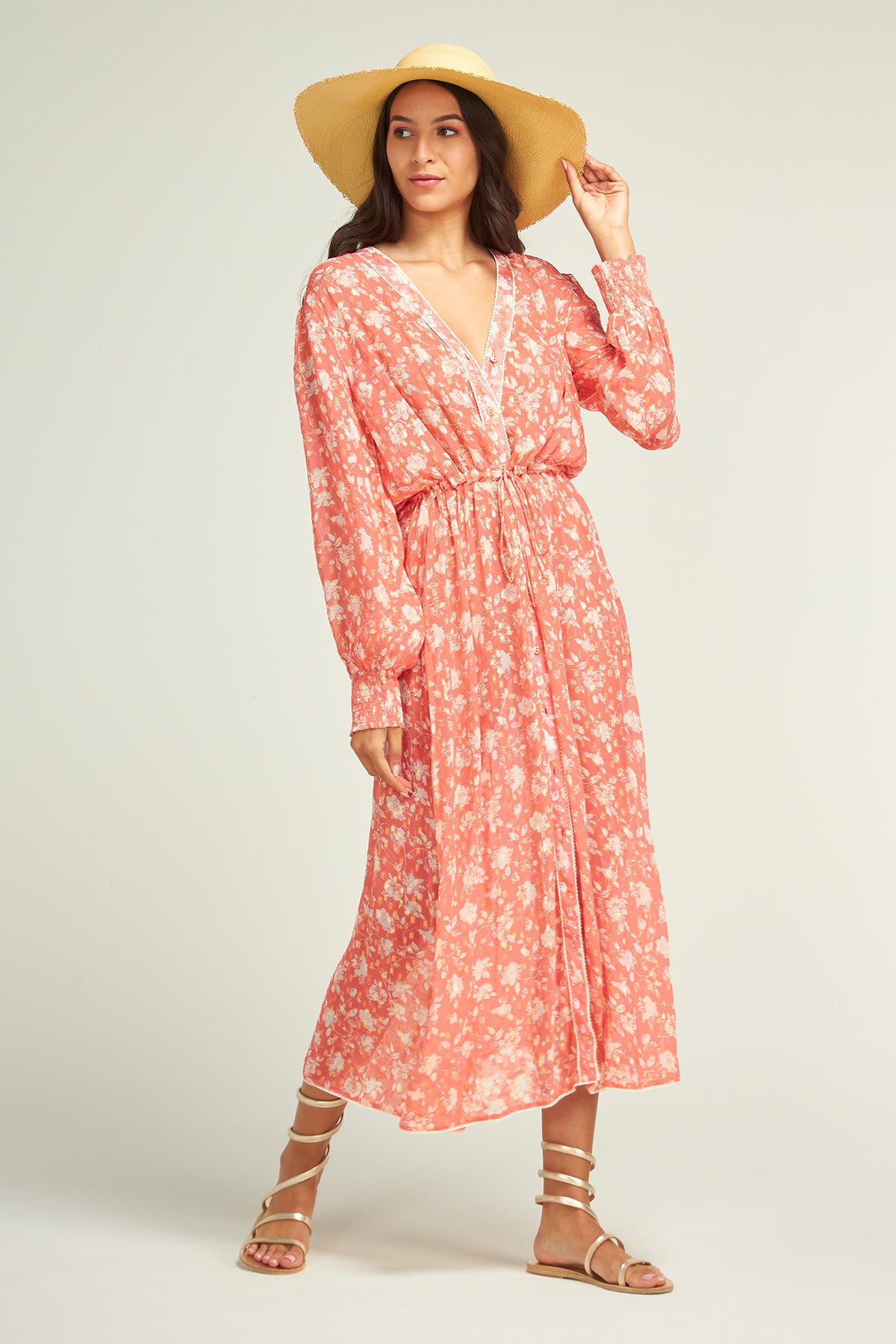 Robe Kimono Cabana Corail