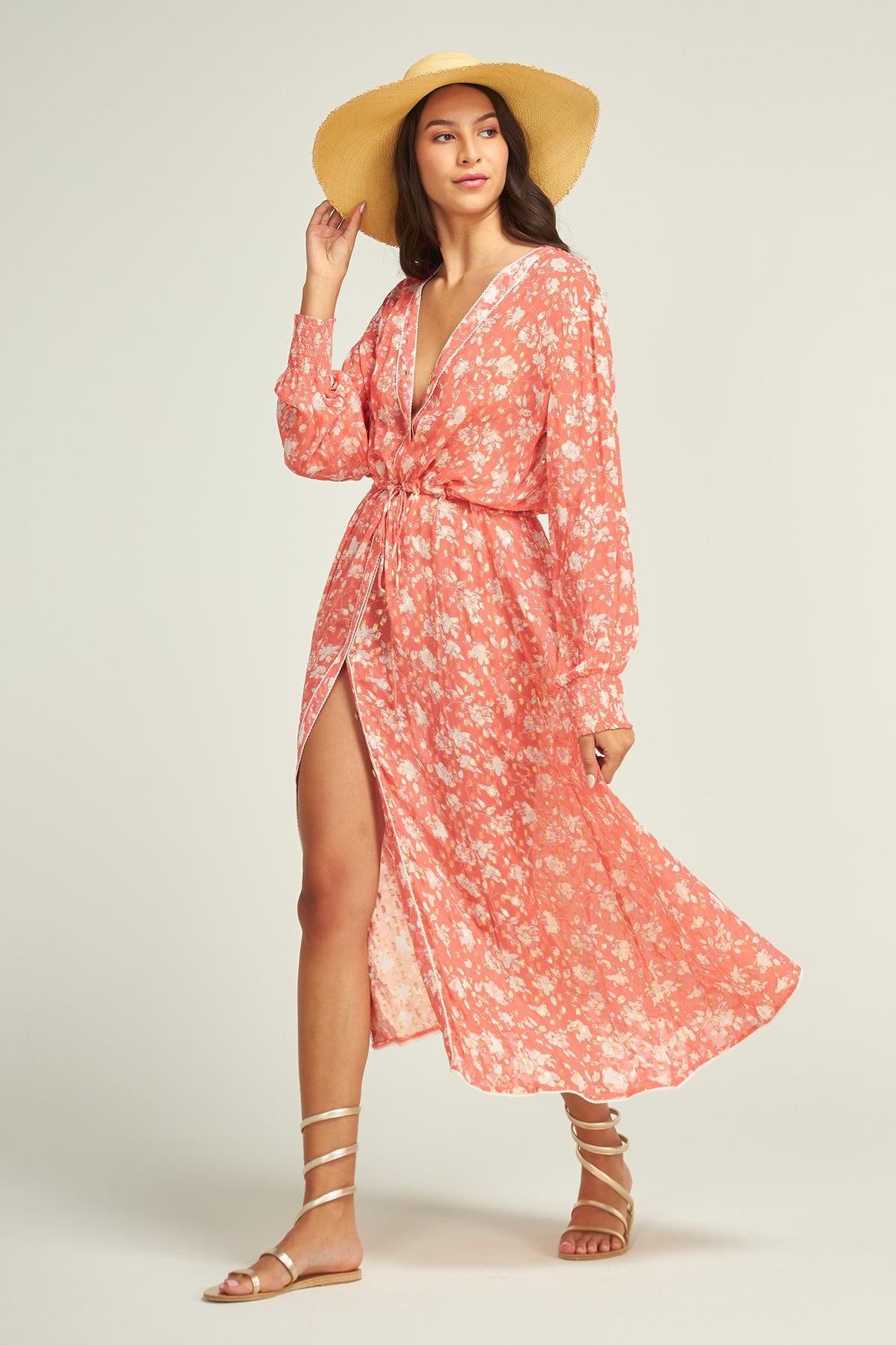 Robe Kimono Cabana Corail