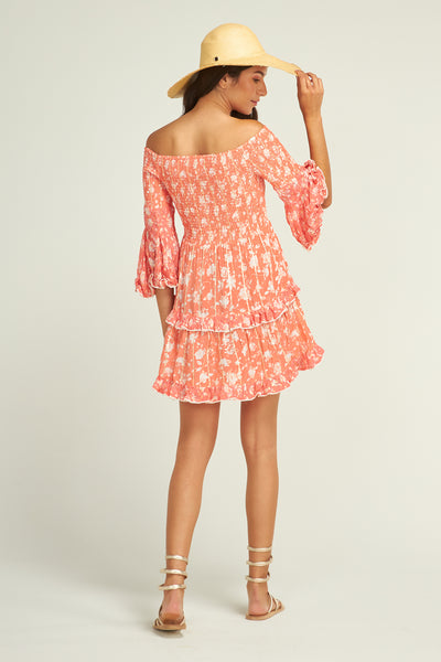 Nikky Flower Dress Coral