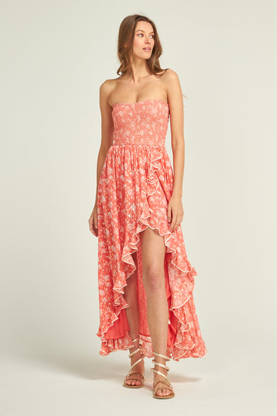 Marley Flower Dress Coral