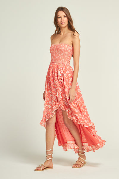 Marley Flower Dress Coral