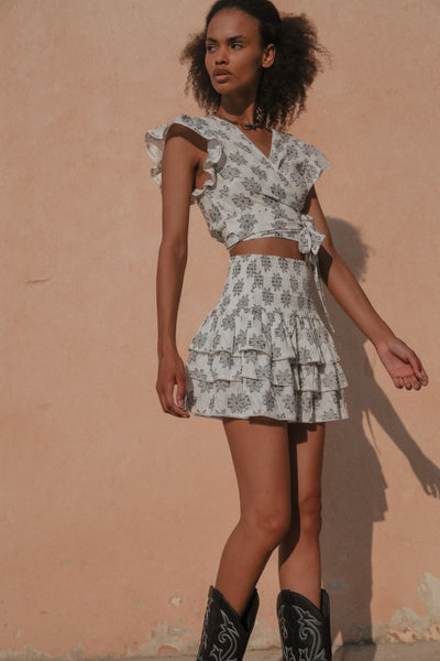 Bridge Jacquard Top Black & White