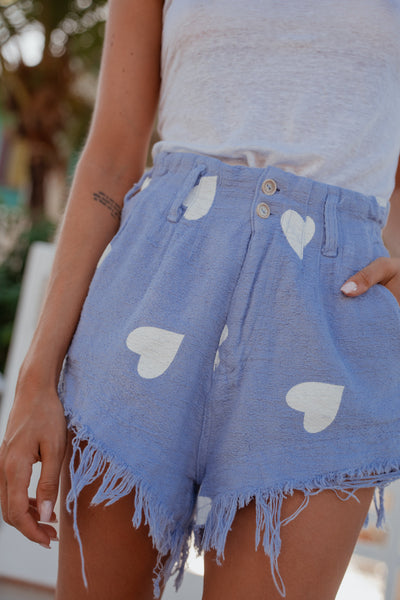 Short Fiesta Coeurs Lavande