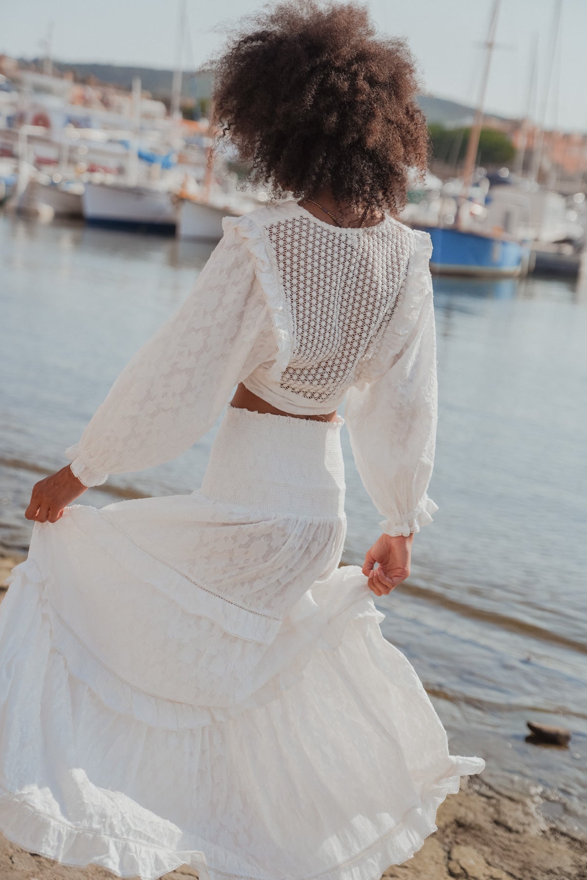 Top Camelia Jacquard Blanc