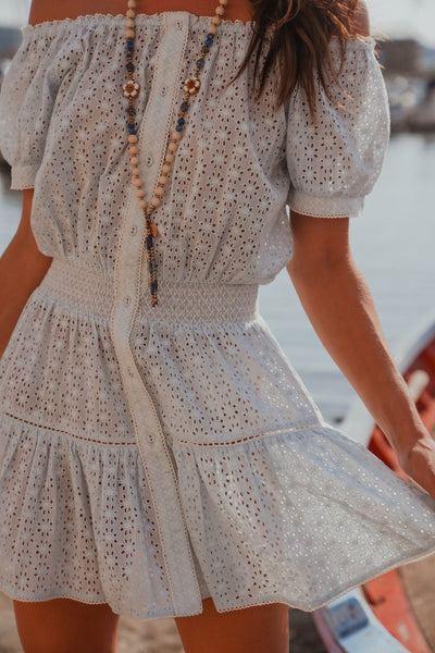 Sacha Embroidered Dress Azur